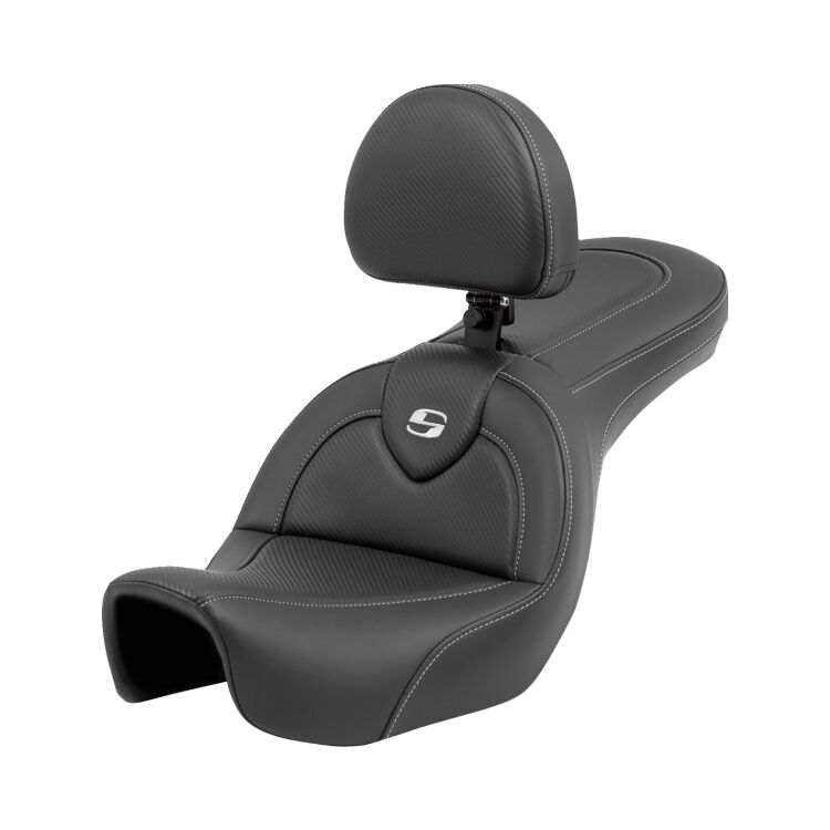 Saddlemen Roadsofa CF Carbon Fiber 2-Up Seat For Harley